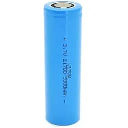 Акумулятор 21700 5000mAh, 3.7V, Blue, FlatTop Vipow (ICR21700-5000mAhFT / 31080)