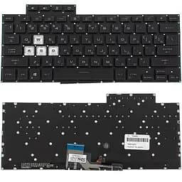 Клавіатура для ноутбука ASUS (FX516 series) rus, black, без фрейму, підсвічування клавіш