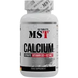 Вітаміни та мінерали MST Calcium Citrate + Vitamin D3 + K2 MK7, 60 таблеток