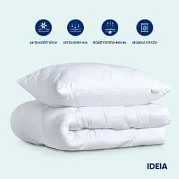 Подушка антиалергенна Ideia H&S Standart Plus 70х70 см + блискавка 25 см біла (8000031092) - мініатюра 6
