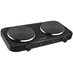 Плита двоконфоркова електрична кухонна Esperanza EKH010K настільна переносна дискова