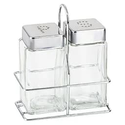 Набір для спецій Viva Basic сіль + перець на металевій підставці (9907B/3)