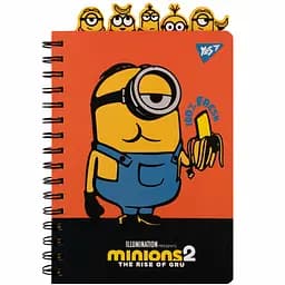 Блокнот Yes Minions А5 cпіраль 80 аркушів з фігурними роздільниками (151778)