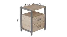 Тумба універсальна Ferrum-decor Вів'єн 2/2 50x41x40 сірий ДСП Дуб Сан-Марино 16мм (FRD-104167) - мініатюра 2