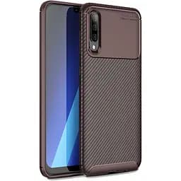 Чохол-накладка Toto TPU Carbon Fiber 1.5 mm Case Samsung Galaxy A70 Coffee