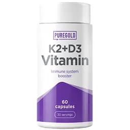 Комплекс вітамінів Pure Gold K2 D3 Vitamin 60 капсул