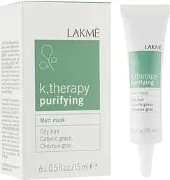 Маска Lakme K.Therapy Purifying Matt Mask, для жирного волосся, матуюча, 6 шт. х 15 мл - мініатюра 3