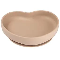 Тарелка Canpol babies Сердце, силиконовая, бежевая (80/309_bei)