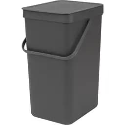 Ведро для мусора Brabantia Sort&Go, 16 л, темно-серый (109966)