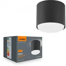 Світильник Videx під лампу GX53 накладний Чорний (VL-SPF26A-B)