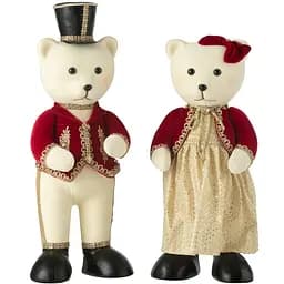 Комплект медведи рождественские новогодние J-line 62 см красные (46519)