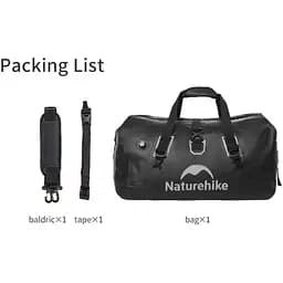 Водонепроникна дорожня сумка Naturehike CNK2450XB015 90 л чорна - мініатюра 2