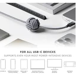 Кабель USB-C to USB-C Native Union Belt Cable Zebra 1.2 м (BELT-C-ZEB-2-NP) - мініатюра 8