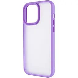 TPU+PC чохол Metal Buttons для Apple iPhone 14 Pro 6.1" Бузковий - мініатюра 3