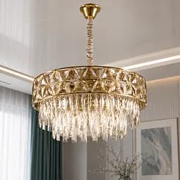 Кришталева люстра Splendid Ray T66/500*H260/9 (SGD) золото, 9 ламп E14