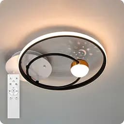 Люстра світлодіодна 517 Dlight з пультом 35 Вт Чорний+Білий (02048)