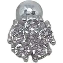 Серебряная серьга для пирсинга хеликса Ирий с фианитами. 40108ШТ