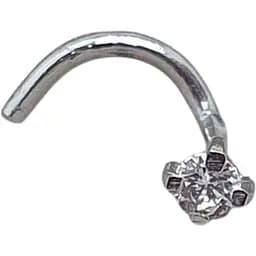 Золота сережка-пірсинг Астор в ніс з фіанітом. 2182121Б