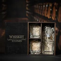 Подарунковий набір віскі Whiskey Stones №12 у дерев'яному пеналі - графин Pasabahce + склянки Luna - мініатюра 2