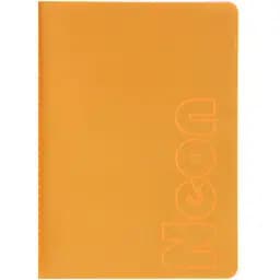 Книга записна Buromax Neon А5 80 аркушів у клітинку обкладинка PVC помаранчева (BM.24822180-11)