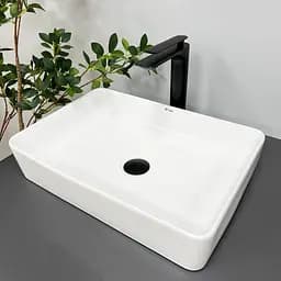 Умивальник VBI Triest 50 white накладний VBI-012702, Білий - мініатюра 3