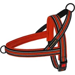 Шлея для собак BronzeDog Mesh Скандинавская, размер ХL, 54х68-82 см, красная