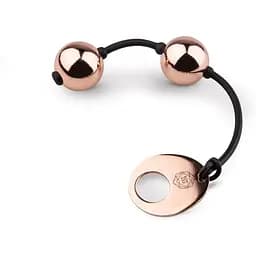 Металлические вагинальные шарики Rosy Gold Nouveau Kegel Balls для продвинутой тренировки мышц тазового дна 376 г 2.8 см 