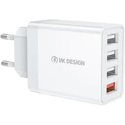 Зарядний пристрій швидкий 4 порти юсб 33 W WK WP-U125