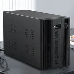 ДБЖ Marsriva MR-UF1200, 1200ВА/720Вт, Line-Interactive, LED version, 3хSchuko, 2x12V/9Ah - мініатюра 4