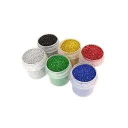 Набор глиттера для био-тату Fresh Tattoo glitter-set-02mm-20, 6 цветов по 12 мл