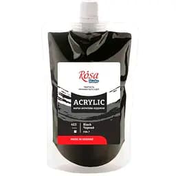 Фарба акрилова художня еластична Rosa "Чорна" 403, 200 мл