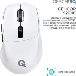 Миша OfficePro Silent Click Wireless White (M398W) - мініатюра 4