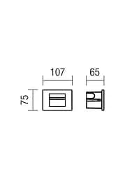 Вбудовуваний вулични світильник INNER AP INC LED/CREE 1X3W IP65 DG 3000K (SQ) (5.1.2) Redo 9636 - мініатюра 2