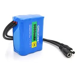 Аккумулятор литиевый QiSuo QS2403W 24V 3Ah, для техники, с элементами Li-ion 18650, DC5.5x2.1 - мініатюра 1