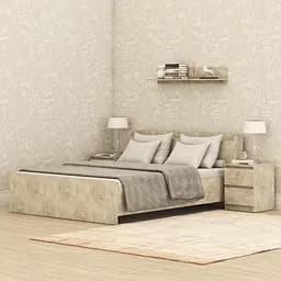 Кровать двуспальная MebelStar Нео 160x200 см Бетон (MBS-1132)