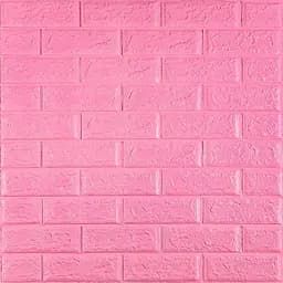 3D панель Sticker Wall самоклеюча 700х770х5мм цегла Рожева 004-5 SW-00000143