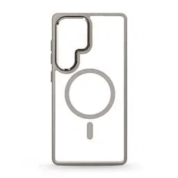 Чехол Samsung Galaxy S25 Ultra 5G, Unit MagSafe, серый, прозрачный, магсейф, противоударный, магнитный, панель-накладка с поддержкой MagSafe, с поддержкой беспроводной зарядки, TPU+PC, защита всего корпуса, ударопрочный, ArmorStandart (ARM82267)