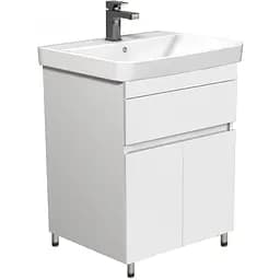 Тумба Мойдодир City White 60 з умивальником Vivace 60 Білий підлогова Білий