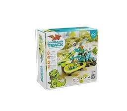 Трек T 912 A, підйомник, мелодія, 4 машинки, 2 динозаври, кран-маніпулятор, в коробці (6967132060170)
