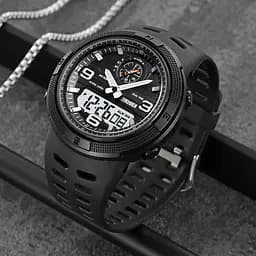 Наручний годинник чоловічий 1655BKWT Black-White Skmei acs0030650 - мініатюра 4