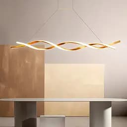 Лінійний підвісний LED світильник SCREW у золотому корпусі в 2-х розмірах Line.F Довжина 120 см