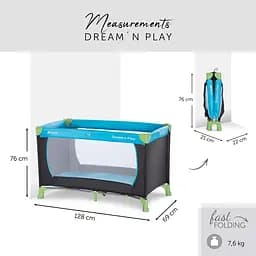 Дитячий манеж Hauck Dream N Play Water Blue - мініатюра 9