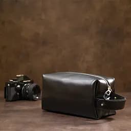 Чоловіча шкіряна косметичка GRANDE PELLE 21х11х9 см acs0018591 - мініатюра 7