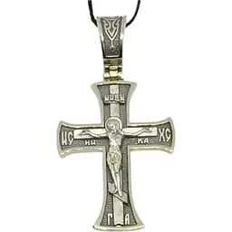 Золотий хрестик Харківська ювелірна фабрика. Розп'яття Христа. 11537-ЧБЕЛ