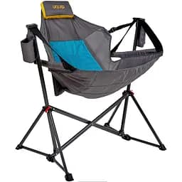 Кресло раскладное Uquip Rocky серое с голубым (244027)