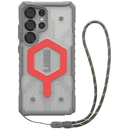 Протиударний чохол з ремінцем UAG Pathfinder Clear Magsafe Active Lava Lanyard для Samsung Galaxy S25 Ultra (2144831BV02)