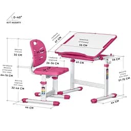 Комплект меблів Evo-Kids Pink: стіл+стілець+полиця+лампа (BD-24 PN) - мініатюра 3