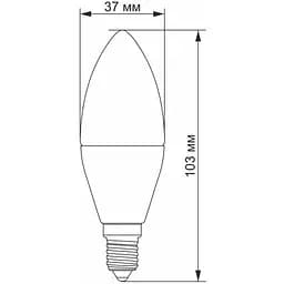 Світлодіодна лампа LED Videx C37e 7W E14 3000K (VL-C37e-07143) - мініатюра 3