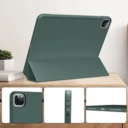 Чохол-книжка BeCover Tri Fold Soft TPU з кріпленням Apple Pencil для Apple iPad Pro 11 2020/2021/2022 Dark Green (711110) - мініатюра 6