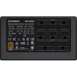 Блок живлення GameMax 800 Вт GM-800, Black, модульний, 80+ Bronze, Active PFC, 14 см Ultra Silent, 2xMolex / 6xSATA / 4x6+2-pin / 2x4+4-pin / 1x20+4-pin, OVP/UVP/SIP/OCP/OLP/OPP/SCP - мініатюра 6